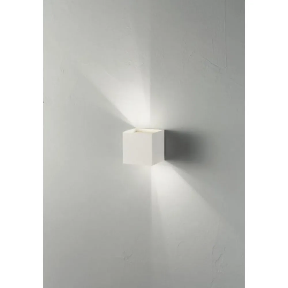Applique Da Esterno-Ondaluce Ap cube applique led da esterno bianca