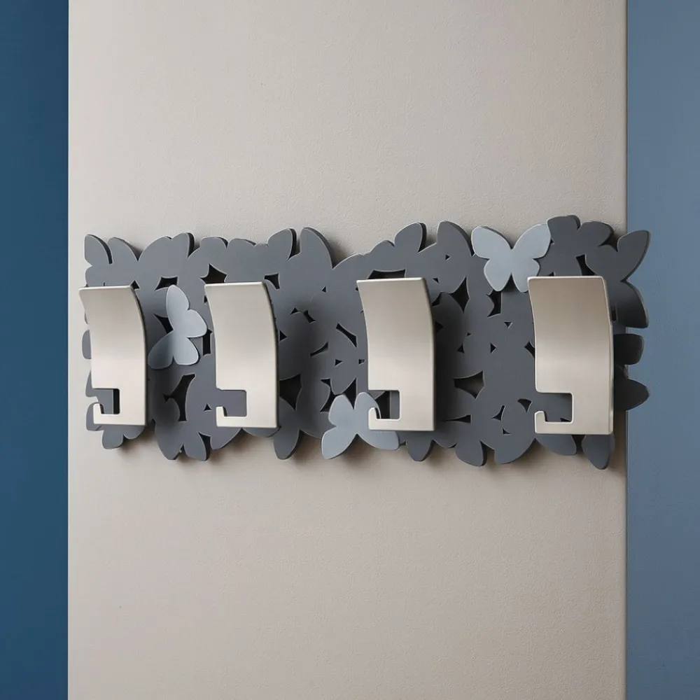 Appendiabiti Da Parete-Selezionato da Mazzolaluce Appendiabiti a muro farfalle colore carta da zucchero design moderno per ingresso