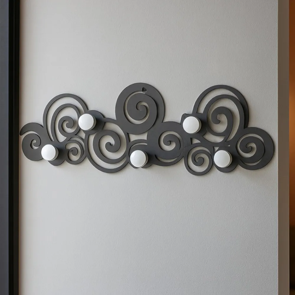 Appendiabiti Da Parete-Selezionato da Mazzolaluce Appendiabiti da parete design moderno metallo colore fango