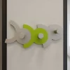 Appendiabiti Da Parete-Selezionato da Mazzolaluce Appendiabiti da parete diennea moderno mela verde e grigio legno