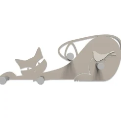Appendiabiti Da Parete-Selezionato da Mazzolaluce Appendiabiti da parete gatto tortora moderno in legno taglio laser