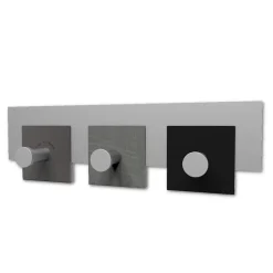 Appendiabiti Da Parete-Selezionato da Mazzolaluce Appendiabiti da parete moderno 3 ganci appendini radica grigio nero