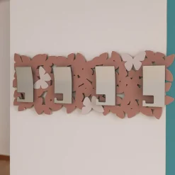 Appendiabiti Da Parete-Selezionato da Mazzolaluce Appendiabiti da parete moderno legno colore rosa nuvola