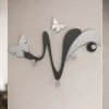 Appendiabiti Da Parete-Selezionato da Mazzolaluce Appendiabiti da parete moderno farfalle legno nero-grigio