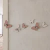Appendiabiti Da Parete-Selezionato da Mazzolaluce Appendiabiti da parete moderno farfalle divise colore rosa nuvola
