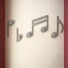Appendiabiti Da Parete-Selezionato da Mazzolaluce Appendiabiti da parete musicale rossini legno colore alluminio