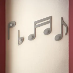 Appendiabiti Da Parete-Selezionato da Mazzolaluce Appendiabiti da parete musicale rossini legno colore alluminio