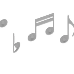 Appendiabiti Da Parete-Selezionato da Mazzolaluce Appendiabiti da parete musicale rossini legno colore alluminio
