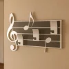 Appendiabiti Da Parete-Selezionato da Mazzolaluce Appendiabiti da parete musicale legno bianco grigio