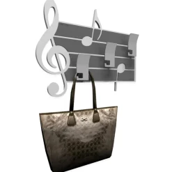 Appendiabiti Da Parete-Selezionato da Mazzolaluce Appendiabiti da parete musicale legno bianco grigio