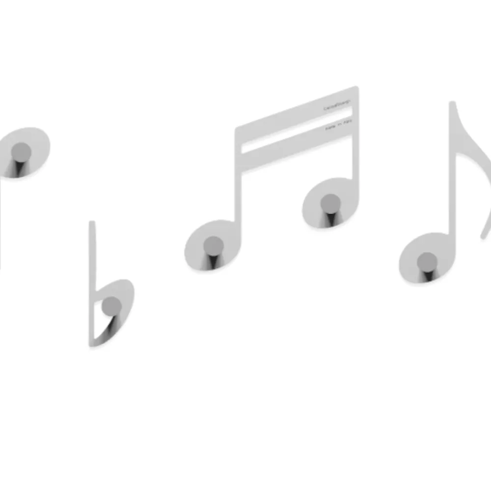 Appendiabiti Da Parete-Selezionato da Mazzolaluce Appendiabiti da parete note musicali legno bianco