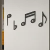 Appendiabiti Da Parete-Selezionato da Mazzolaluce Appendiabiti da parete originale note musicali legno colore nero