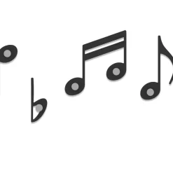 Appendiabiti Da Parete-Selezionato da Mazzolaluce Appendiabiti da parete originale note musicali legno colore nero