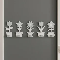 Appendiabiti Da Parete-Selezionato da Mazzolaluce Appendiabiti da parete piantine legno bianco grigio design moderno