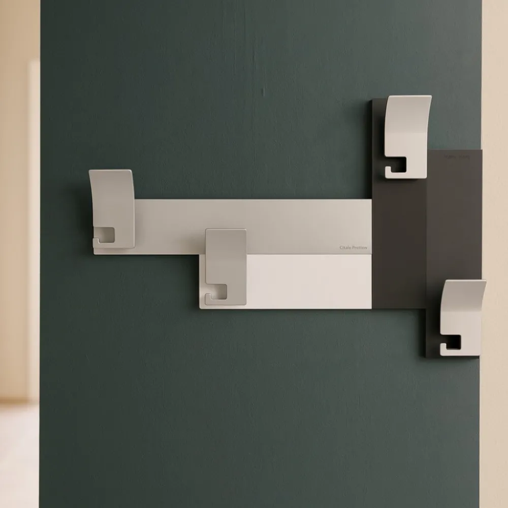 Appendiabiti Da Parete-Selezionato da Mazzolaluce Appendiabiti da parete stripes 80 moderno nero grigio bianco