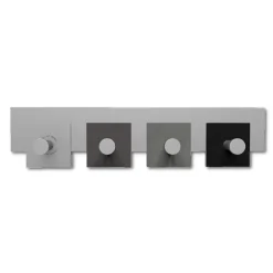 Appendiabiti Da Parete-Selezionato da Mazzolaluce Appendi abiti moderni da parete 4 ganci design radica grigia per ingresso