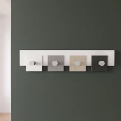 Appendiabiti Da Parete-Selezionato da Mazzolaluce Appendiabiti moderno da muro rovere breeze bianco grigio design