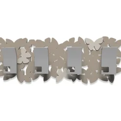 Appendiabiti Da Parete-Selezionato da Mazzolaluce Appendiabiti moderno da parete farfalle legno colore tortora
