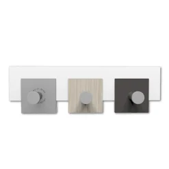 Appendiabiti Da Parete-Selezionato da Mazzolaluce Appendiabiti moderno da parete 3 ganci rovere breeze grigio