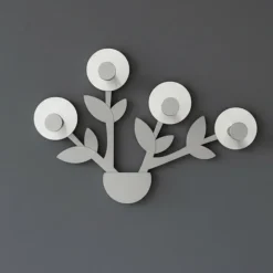 Appendiabiti Da Parete-Selezionato da Mazzolaluce Appendiabiti particolare da parete per ingresso design legno bianco grigio