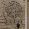 Mobili Ingresso Moderni-Selezionato da Mazzolaluce Appendichiavi albero della vita da parete colore fango