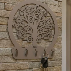 Mobili Ingresso Moderni-Selezionato da Mazzolaluce Appendichiavi albero della vita da parete colore fango