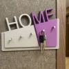 Mobili Ingresso Moderni-Selezionato da Mazzolaluce Appendichiavi da parete magnetico moderno legno bianco viola