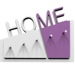 Mobili Ingresso Moderni-Selezionato da Mazzolaluce Appendichiavi da parete magnetico moderno legno bianco viola