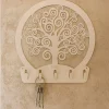 Mobili Ingresso Moderni-Selezionato da Mazzolaluce Appendichiavi da parete metallo albero della vita avorio