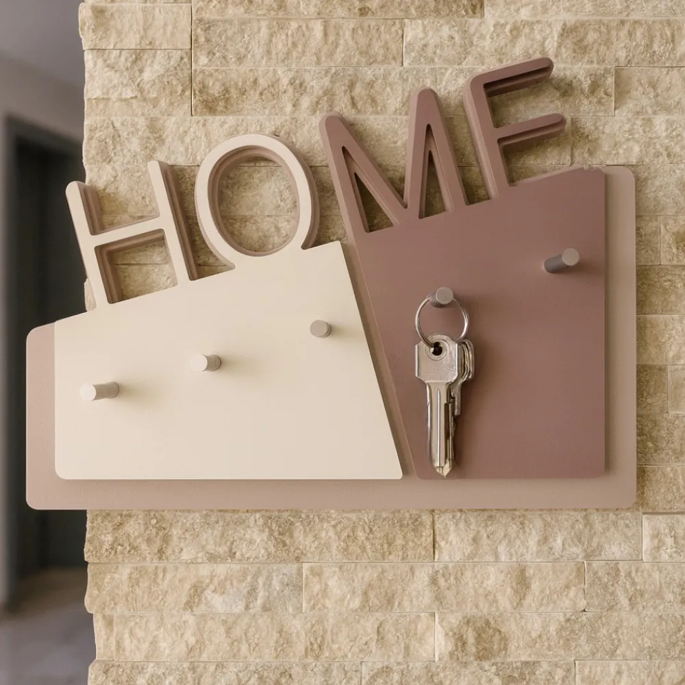 Mobili Ingresso Moderni-Selezionato da Mazzolaluce Appendichiavi moderno da parete magnetico legno colore grigio prugna