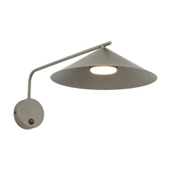 Applique Da Parete-Selezionato da Mazzolaluce Applique a braccio lungo marrone orientabile con interruttore per illuminazione tavolo