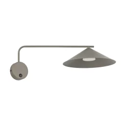 Applique Da Parete-Selezionato da Mazzolaluce Applique a braccio lungo marrone orientabile con interruttore per illuminazione tavolo