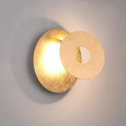 Applique Da Parete-Selezionato da Mazzolaluce Applique a led rotonda 6w 3000k oro orientabile