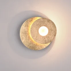 Applique Da Parete-Selezionato da Mazzolaluce Applique a led rotonda 6w 3000k oro orientabile