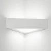 Applique Da Parete-IsyLuce Applique angolare di gesso bianco triangolare