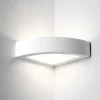 Applique Da Parete-Selezionato da Mazzolaluce Applique angolare di gesso ceramica bianca per angolo parete