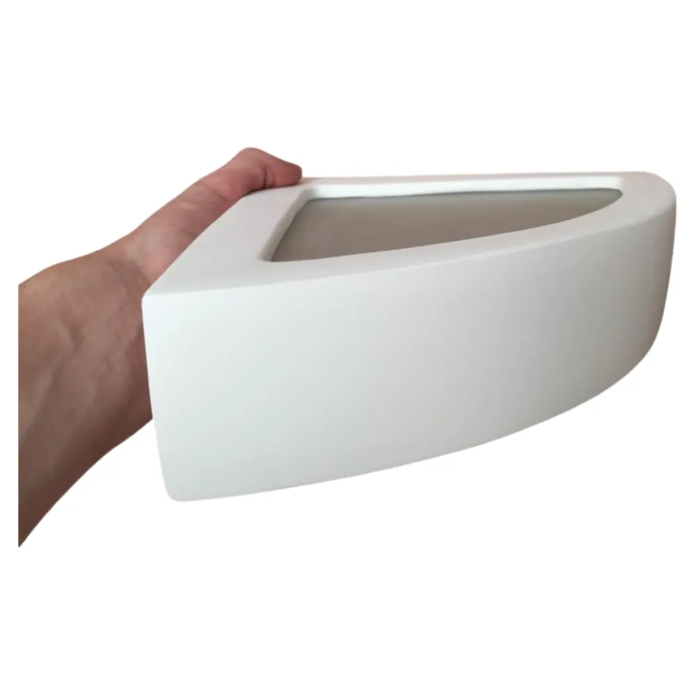 Applique Da Parete-Selezionato da Mazzolaluce Applique angolare di gesso ceramica bianca per angolo parete