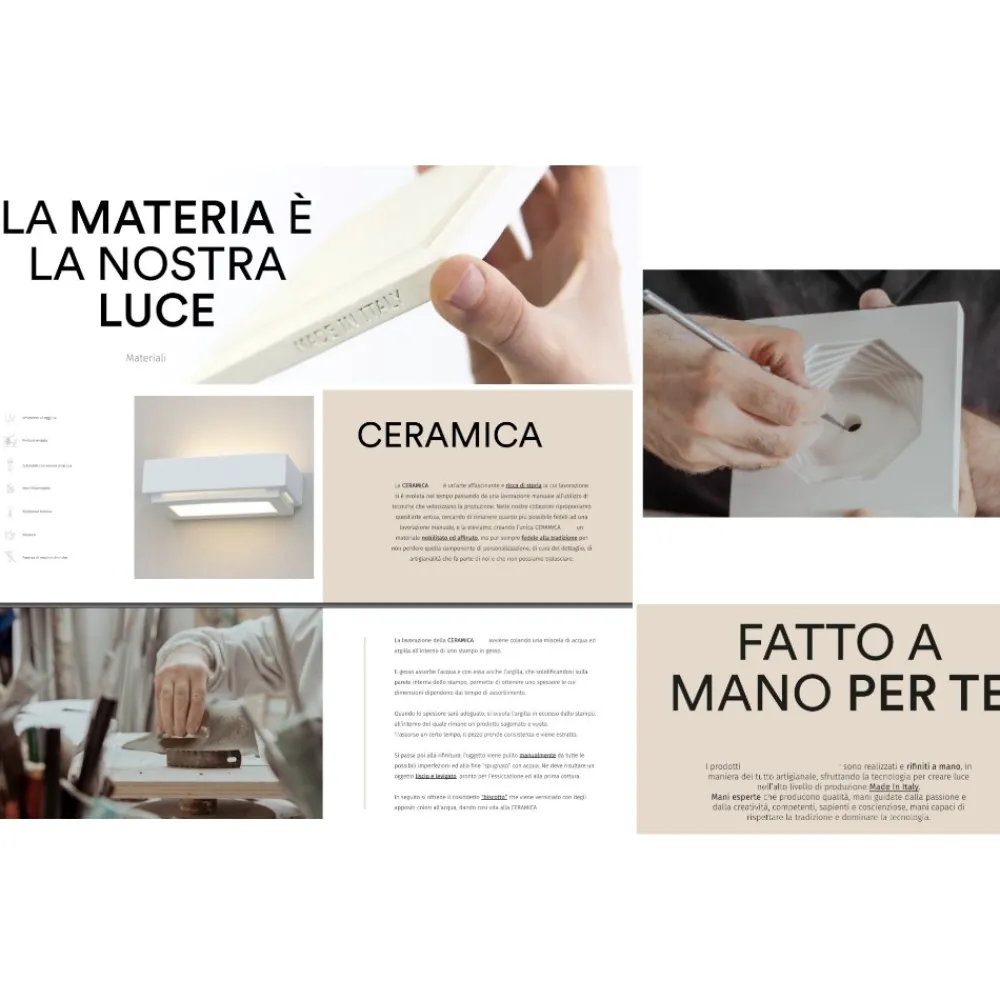 Applique Da Parete-Selezionato da Mazzolaluce Applique angolare di gesso ceramica bianca per angolo parete