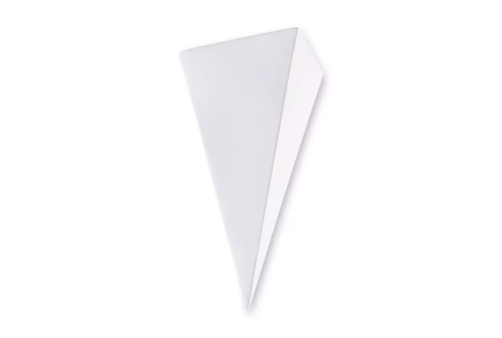Applique Da Parete-Selezionato da Mazzolaluce Applique angolare di gesso ceramica verniciabile bianca per angolo parete