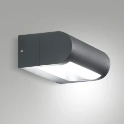 Applique Da Esterno-Fabas Luce Applique antracite per esterno wild led 12w 3000k orientabile