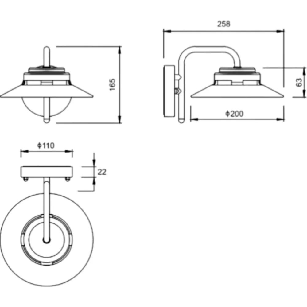 Applique Da Esterno-Selezionato da Mazzolaluce Applique antracite per esterno facciate terrazze alluminio ip44