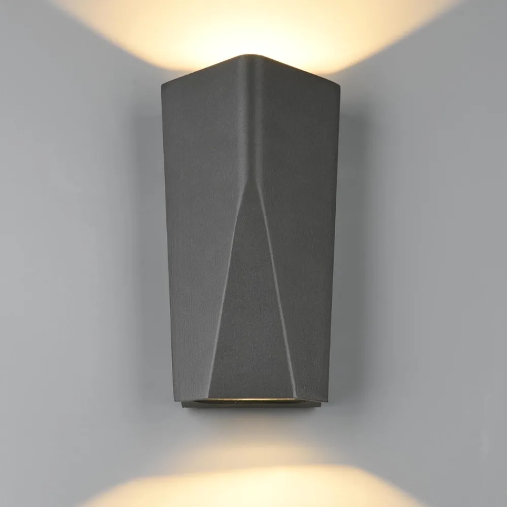 Applique Da Esterno-Selezionato da Mazzolaluce Applique antracite per esterno design moderno led 9w 3000k