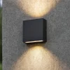 Applique Da Esterno-Selezionato da Mazzolaluce Applique antracite per esterni led 5w 3000k quadrato moderna