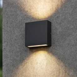 Applique Da Esterno-Selezionato da Mazzolaluce Applique antracite per esterni led 5w 3000k quadrato moderna