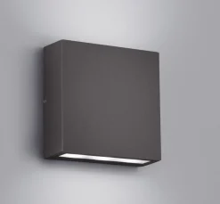 Applique Da Esterno-Selezionato da Mazzolaluce Applique antracite per esterni led 5w 3000k quadrato moderna