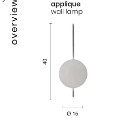 Applique Da Parete-Ondaluce Applique ap james led 3000k bianco design moderno