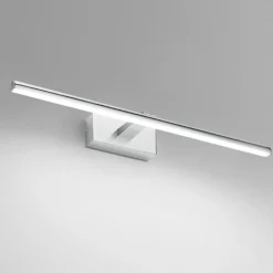 Applique Da Bagno-IsyLuce Applique bagni sopra specchio 12w 4000k squadrato cromo