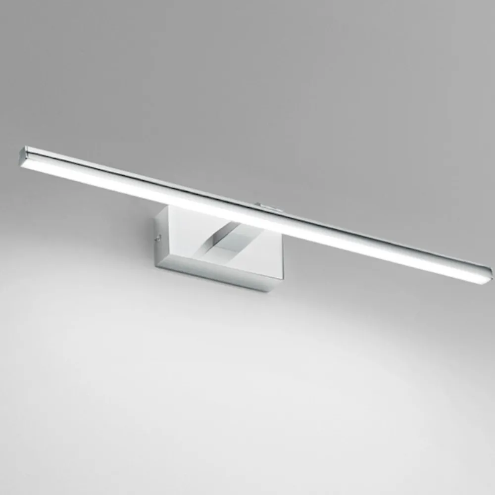 Applique Da Bagno-IsyLuce Applique bagni sopra specchio 12w 4000k squadrato cromo