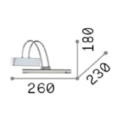 Applique Da Bagno-Ideal Lux Applique bagno moderno brunito bow ap d26