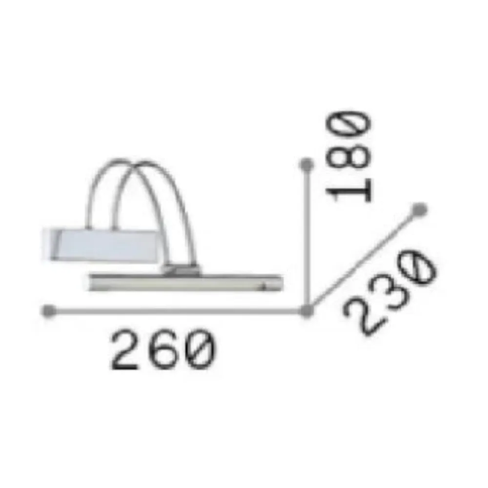 Applique Da Bagno-Ideal Lux Applique bagno moderno brunito bow ap d26
